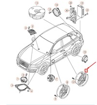 фото thumb №7, Audi q5 8r задні двері динамік басовий середньочастотний 8r0035411a оригінальний