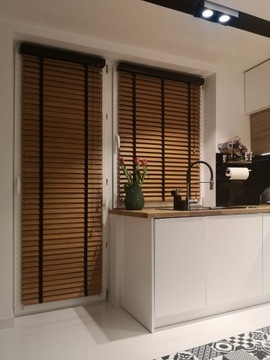 Żaluzje Drewniane na wymiar CLICKY Flip 50mm 130x180cm