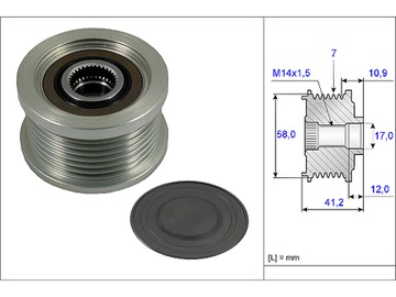 фото thumb №2, Зчеплення генератора ina 535 0232 10