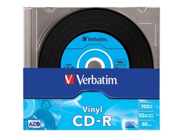 VERBATIM CD-R Виниловые AZO диски 52х, 700МБ 10 шт.