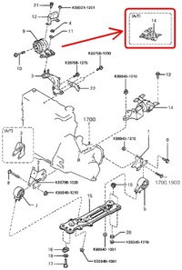 фото thumb №6, Подушка коробки передач automatyczej верхній sephia