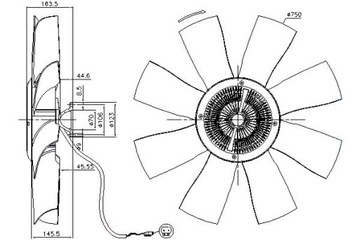 фото thumb №2, Зчеплення вентилятора радіатор з вентилятор 750mm