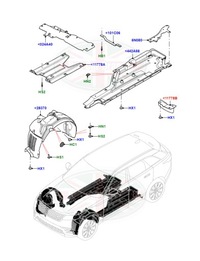 фото thumb №3, Дефлектор бризковик передній перед лівий land rover velar l560 lr126248