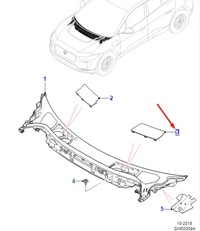 фото thumb №1, Jaguar i-pace x590 передняя часть лобовое стекло накладка left cover rhd t4k18915