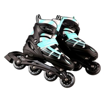 КОМФОРТНЫЕ ЖЕНСКИЕ КОНЬКИ 2В1 РЕЗИНОВЫЕ КОЛЕСА 35-38 ABEC7