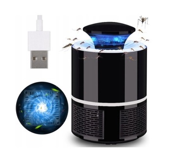 УФ ИНСЕКТИЦИДНАЯ ЛАМПА ЛОВУШКА ДЛЯ КОМАРОВ, МУХ, НАСЕКОМЫХ, БЕСШУМНАЯ, USB