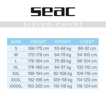 Неопреновый гидрокостюм 2,5 мм SEAC LOOK мужской S