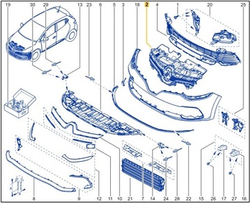 фото thumb №2, Решётка решётка радиатора renault clio iv 4 rs ph1 оригинальный номер aso
