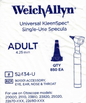Wziernik do otoskopu Welch Allyn 4,25mm 850 szt