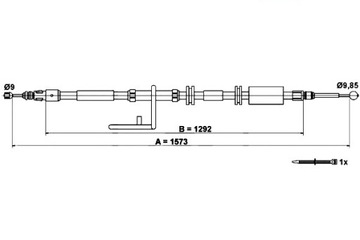 фото thumb №2, Ate тягa трос гальма ручного lr007496 lr00103