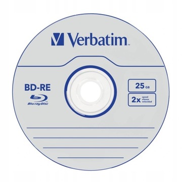 VERBATIM BD-RE 25ГБ 1шт перезаписываемый АКЦИЯ
