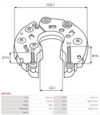 фото thumb №4, Arc0091 діодний міст prost. генератора as-pl