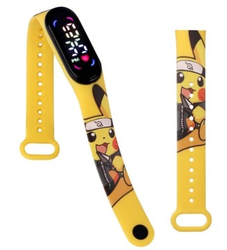 СВЕТОДИОДНЫЕ ЧАСЫ SMARTBAND POKEMON PIKACHU ДЕТСКИЙ РЕСПЕКТ ЖЕЛТЫЙ БЕЛЫЙ ЧЕРНЫЙ