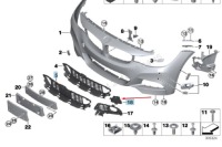 фото thumb №7, Bmw 3 gt f34 передний бампер m sport левая защита решетка 51118057199