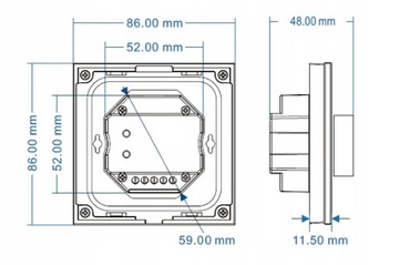 Kontroler LED DIM 12-24V pokrętło czarny Seria SD RF 2.4GHz