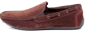 MĘSKIE MOKASYNY BRĄZOWE ZAMSZOWE BUTY WSUWANE CASUAL MUST HAVE SEZONU HOT