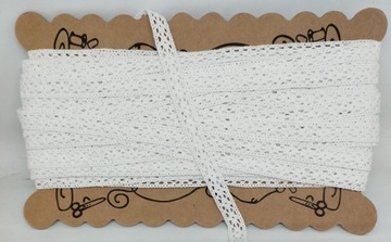 ХЛОПКОВОЕ кружево, белое, ширина 1,2см, 0,5м.
