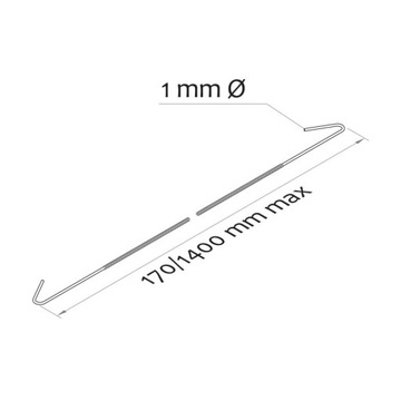 Sprężynka z haczykami do 1,4 m/do 1 kg 10 szt