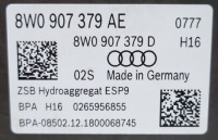 Насос abs acc audi a4 b9 8w a5 f5 8w0907379ae 8w0614517ah Доставка, фото thumb