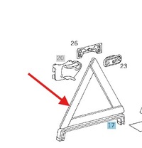 фото thumb №1, Трикутник попереджувальний mercedes оригінальний номер a2038900197