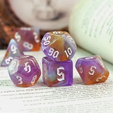 KOSTKI RPG BITWA MAGÓW ZESTAW 7 KOŚCI KOSTEK