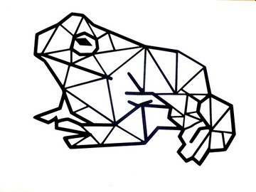 geometryczna ŻABA 46x34 cm ozdoba obraz na ścianę
