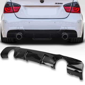 фото thumb №12, Дифузор bmw e90 e91 335 чорний блиск m набір накладка бампера спойлер
