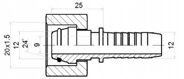 ГИДРОЛИДЕР ДКОЛ ЗАЖИМНЫЙ DN12 1-2SN M20x1,5