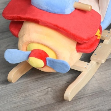 ИГРУШКА-КАЧАЛКА HOMCOM МУЗЫКАЛЬНЫЙ САМОЛЕТ ЗВОНОК