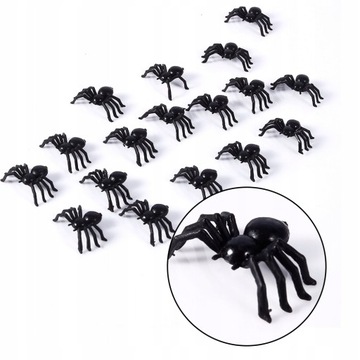 PAJĄKI DEKORACJA HALLOWEEN PAJĄKAMI 50 SZT 2 cm