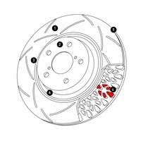 фото thumb №2, Nacinane диски dba street t2 - honda civic viii тип r fn2 перед 300mm