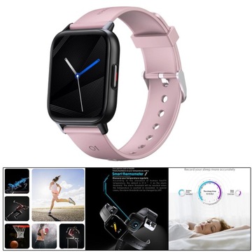 Спортивные умные часы Activity Digital Smartwatch с большим циферблатом и розовым цветом