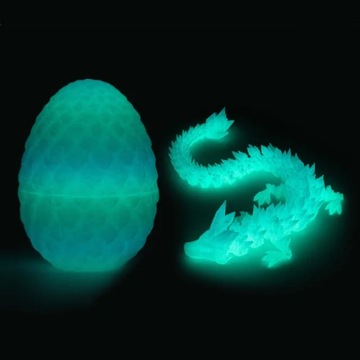 3D-печатная шарнирная скульптура S-образного хрустального дракона