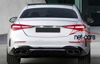 фото thumb №15, Диффузор спойлер mercedes c w206 s206 20- c63 amg чёрный блеск наконечники c