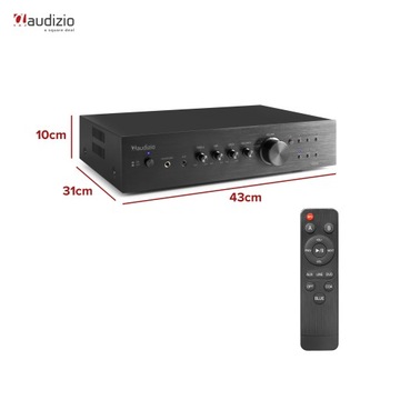 2-канальный усилитель HiFi 2x200 Вт, пульт дистанционного управления BT Audizio