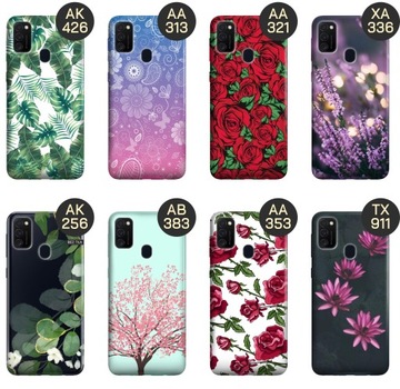 ETUI DO SAMSUNG GALAXY M21 WZORY FLORAL BOTANIKA BUKIETY OBUDOWA POKROWIEC