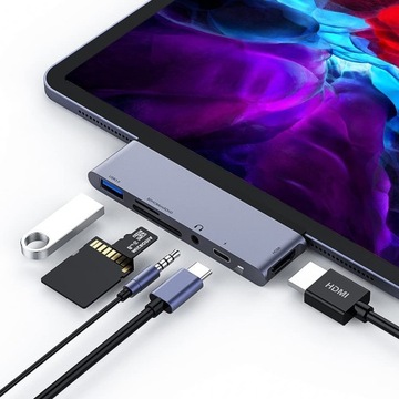 USB-ХАБ IPAD PRO HDMI4K MACBOOK SD USB-C 60 Вт