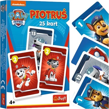 Щенячий патруль PIOTRUŚ Игра для детей 4+ Польская версия Trefl 25 карточек