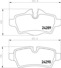 фото thumb №1, Гальмівні колодки mintex mdb2930 m1144 mini r56 r55 r58 r57 r59 задні