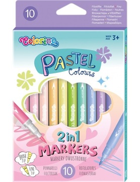 PISAKI DWUSTRONNE 10 KOLORÓW PASTEL PATIO 80875