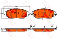 фото thumb №1, Trw гальмівні колодки гальмівні chevrolet aveo хетчбек 1.2