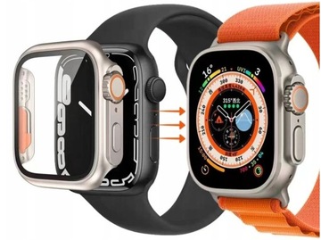 Etui Ochronne + Wbudowane Szkło / 2w1 do Apple Watch 7 8 9 / 45mm