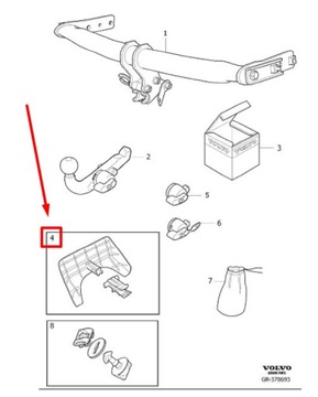 фото thumb №12, Hak буксирувальний volvo xc60 mk1 оригінальний 31359564