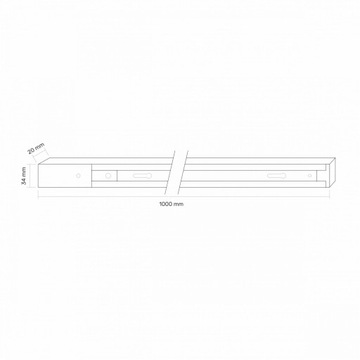 Шина освещения шинопроводная белая 1м 1F