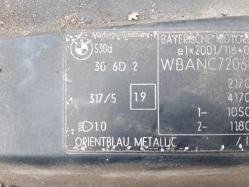 фото thumb №9, Двері правий перед bmw e60 e61 sedan orientblau 317