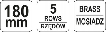 YATO SZCZOTKA DRUCIANA DRUT MOSIĘŻNY 5 RZĘDÓW