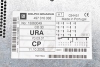 фото thumb №6, Радио радиопроигрыватель cd rds 13263049 opel zafira b 05-10