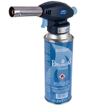 ГАЗОВАЯ ГОРЕЛКА ПАЯЛЬЦ С ЗАЖИГАНИЕМ + 5xGAS 227G