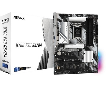 Материнская плата ASRock B760 PRO RS/D4 ATX LGA1700 RGB LED M.2 DP/HDMI 4x DDR4