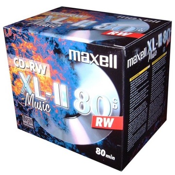 Диски Maxell Music XL-II AUDIO CD-RW 80 мин 10 шт.